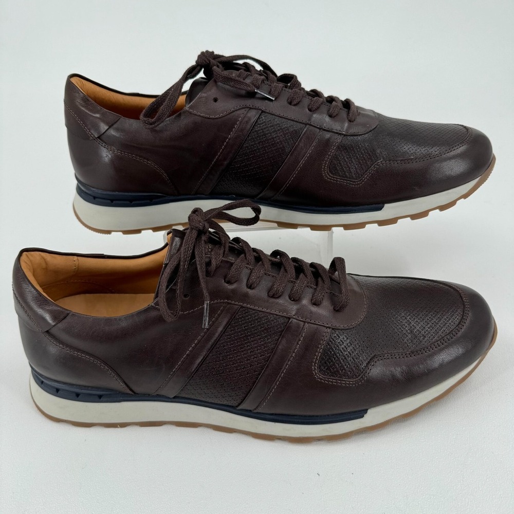 Driver Club USA Genuine Leather Casual Luxury Shoes MENS Brown Lace Up 11.5